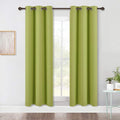 NICETOWN Window Drapery Panels Blackout Curtains, Window Treatment Thermal Insulated Solid Grommet Blackout Drapes for Bedroom (Set of 2 Panels, 42 by 72 Long, Fresh Green)