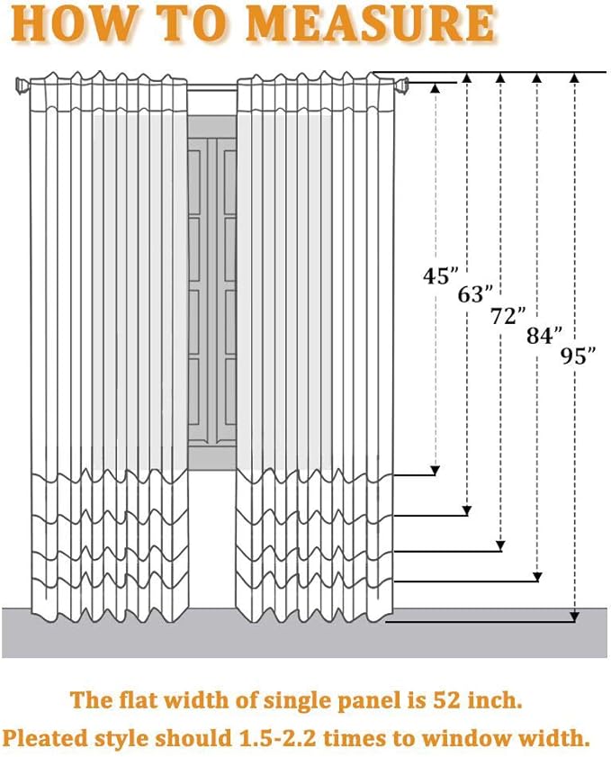 RYB HOME White Curtains & Drapes - Linen Textured Semi Sheer Curtains Privacy Panels for Living Room Bedroom Dining Bathroom Farmhouse Bay Window Decor, W 70 x L 84, 2 Pcs