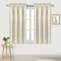 DWCN Blackout Curtains for Bedroom – Rod Pocket Thermal Insulated Noise Reducing Noise Reducing Drapes for Living Room, W 38 x L 54 Inch, 2 Panels, Light Beige