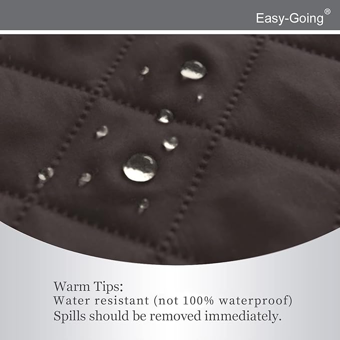 Easy-Going Recliner Chair Slipcover Reversible Sofa Cover Water Resistant Couch Cover Furniture Protector with Elastic Straps for Pets Dog (Recliner 22 inch, Chocolate/Ivory)