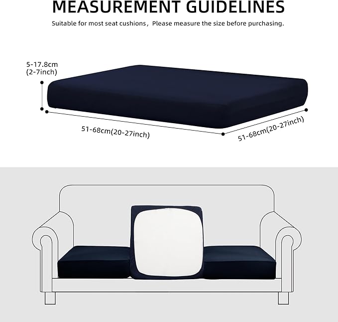 Outdoor Cushion Covers Set,8PCS Patio Furniture Couch Seat Slipcovers, Replacement for Sofa Sectional Chair(Cover，Only)