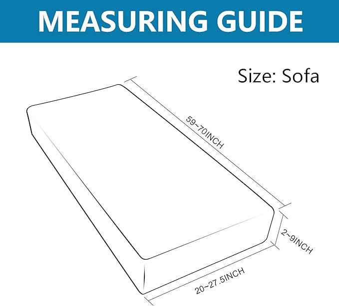 Water Repellent Sofa Seat Cushion Covers Durable Sofa Cushion Cover Spandex Elastic Furniture Protector for Settee Seat for Replacement in Livingroom Large