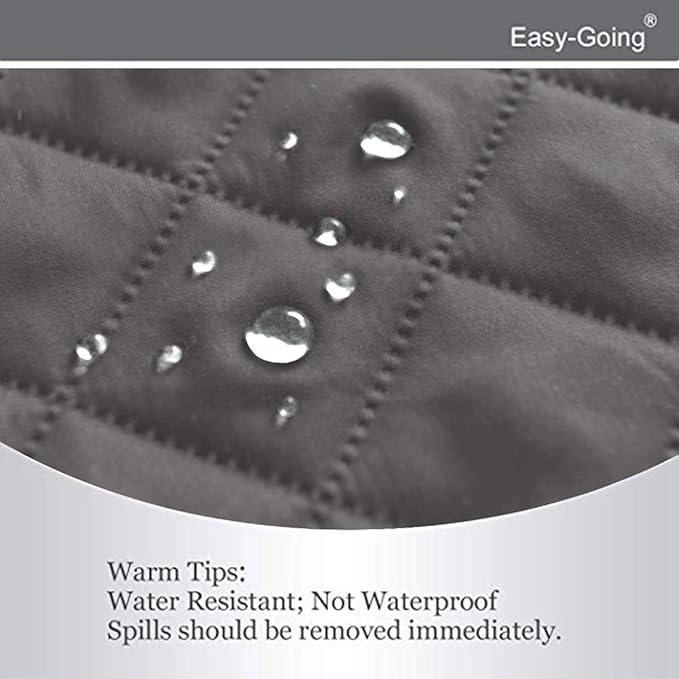 Easy-Going Chair Sofa Slipcover Reversible Sofa Cover Water Resistant Couch Cover Furniture Protector Cover with Elastic Straps for Pets Kids Children Dog Cat (Chair, Gray/Gray)