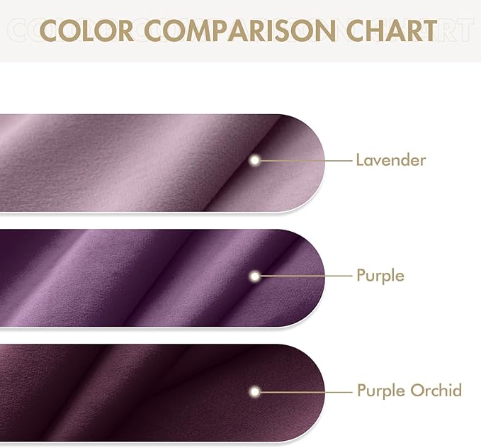 MIULEE Velvet Curtains Lavender Light Purple Elegant Grommet Thermal Insulated Soundproof Room Darkening Curtains/Drapes for Classical Living Room Bedroom Decor 52 x 90 Inch Set of 2