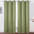 LEMOMO Sage Green Thermal Blackout Curtains/42 x 84 Inch/Set of 2 Panels Room Darkening Curtains for Bedroom