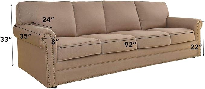 Easy-Going Stretch 4 Seater Sofa Slipcover 1-Piece Sofa Cover Furniture Protector Couch Soft with Elastic Bottom for Kids, Polyester Spandex Jacquard Fabric Small Checks Christmas Red