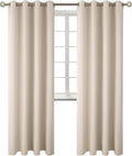 BGment Blackout Curtains - Grommet Thermal Insulated Room Darkening Bedroom and Living Room Curtains, Set of 2 Panels (52 x 84 Inch, Champagne)