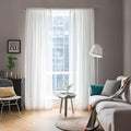 MIULEE White Window Sheer Curtains for Bedroom Living Room Solid Elegant Net Drapes 2 Panels Width 38 x Length 45 Inches