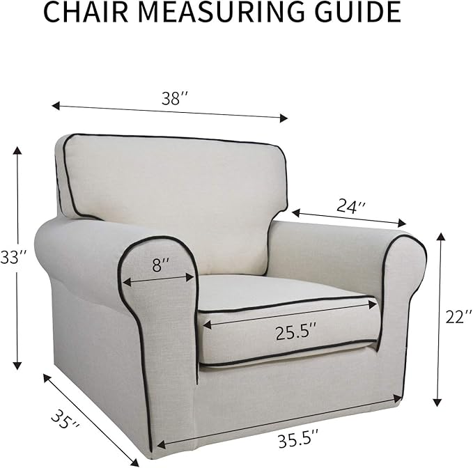 PureFit Super Stretch Chair Sofa Slipcover – Spandex Non Slip Soft Couch Sofa Cover, Washable Furniture Protector with Non Skid Foam and Elastic Bottom for Kids, Pets （Chair, Camel）