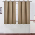 LEMOMO Natural Blackout Curtains 42 x 54 Inch Length Set of 2 Panels Grommet Bedroom Curtains for Living Room