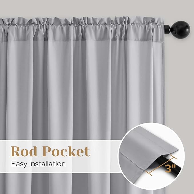 HOMEIDEAS Non-See-Through Light Grey Privacy Sheer Kitchen Curtains, 30 X 24 Inches Long 2 Panels Sheer Curtains Light Filtering Bathroom Window Drapes for Bedroom Living Room