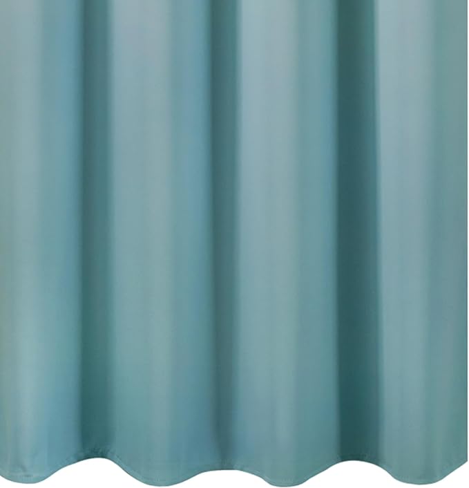LEMOMO Blackout Curtains 66 x 54 Inch Long Stone Blue Curtains Set of 2 Panels Room Darkening Curtains for Bedroom and Living Room