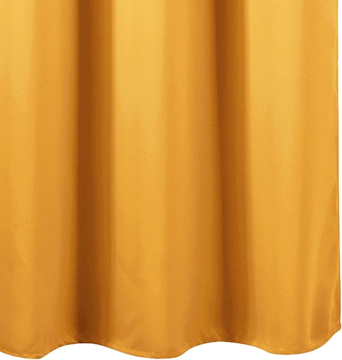 LEMOMO Blackout Curtains 66 x 72 Inch Long Yellow Curtains Set of 2 Panels Room Darkening Curtains for Bedroom and Living Room