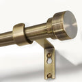 Lootkell Antique Bronze Curtain Rods for Windows 66 to 120 Inches Adjustable Length Heavy Duty 1" Diameter Window Curtain Rod with Solid Metal Finials for Outdoor Farmhouse Bedroom Kitchen Living Room