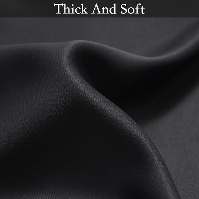 SimpleHome Ombre Room Darkening Curtains for Living Room, Light Blocking Gradient Black to Grey White Thick Thermal Insulated Grommet Window Curtains/Drapes for Bedroom, 2 Panels, 42x63 inches Length
