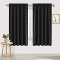 DWCN Blackout Curtains for Bedroom – Rod Pocket Thermal Insulated Noise Reducing Noise Reducing Drapes for Living Room, W 60 x L 63 Inch, 2 Panels, Black
