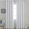 Yakamok 96 Inch Length Room Darkening Drapes Blackout Curtains for Bedroom,Thermal Insulated Grommet Curtain Panels for Living Room,52W x 96L,Greyish White, One Pair