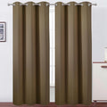LEMOMO Brown Thermal Blackout Curtains/42 x 95 Inch/Set of 2 Panels Room Darkening Curtains for Bedroom