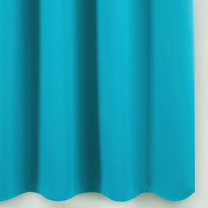 LEMOMO Blackout Curtains 66 x 72 Inch Long Teal Curtains Set of 2 Panels Room Darkening Curtains for Bedroom and Living Room