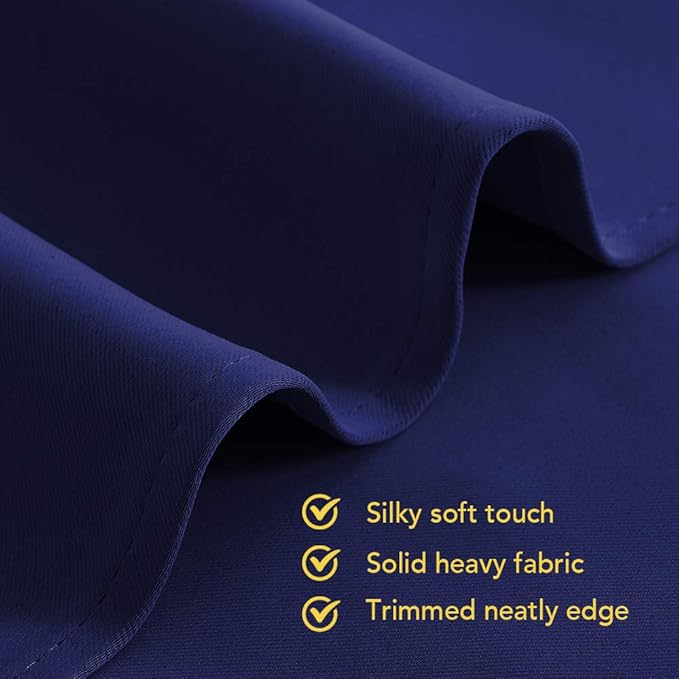 NICETOWN Blackout Window Curtains 70" L, 2 Panels, 34 inch, Royal Blue, Grommet Top Room Darkening Thermal Insulated Vertical Window Drapes Modern for Flat/Apartment