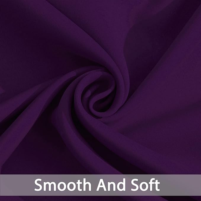 Yakamok Wide Thermal Blackout Patio Door Curtain Panel,Purple Grommet Sliding Door Insulated Curtains, Extra Wide Curtains for Sliding Glass Door,Purple, W52 x L84, 1 Panel