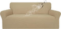 Easy-Going 100% Waterproof Couch Cover, Dual Waterproof Sofa Cover, Stretch Jacquard Sofa Slipcover, Leakproof Furniture Protector for Kids, Pets, Dog and Cat (Oversized Sofa, Sand)