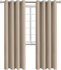 BGment Blackout Curtains - Grommet Thermal Insulated Room Darkening Bedroom and Living Room Curtains, Set of 2 Panels (52 x 84 Inch, Sand)