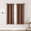 ChrisDowa Grommet Room Darkening Curtains for Bedroom and Living Room - 2 Panels Set Thermal Insulated Blackout Curtains (Cappuccino, 38W x 54L)