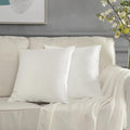 GIGIZAZA Decorative Couch Throw Pillow Covers,Set of 2 Rice Ivory White Square Pillow Cushion Covers 22x22,Pillow Cases Velvet Pillow Covers