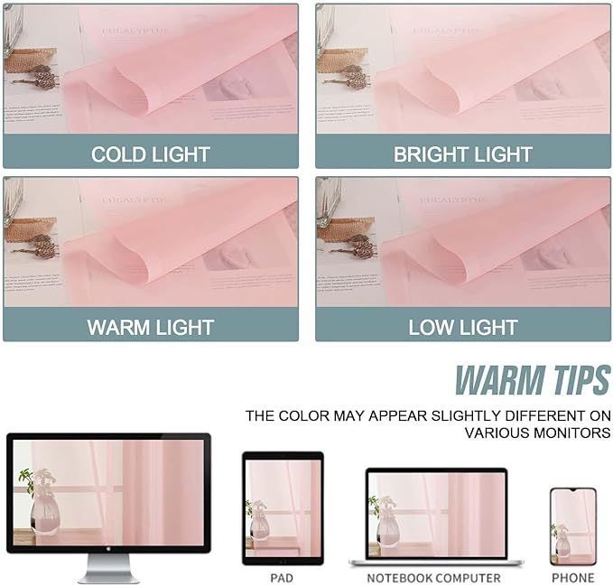 Blush Pink Small Sheer Curtains 2 Panels Set, Kitchen Curtains 36 Inch Length, Elegant Light Filtering Short Window Drapes for Living Room Bedroom, Dual Rod Pocket Design, 2x42Wx36L Inches