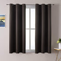 ChrisDowa Grommet Blackout Curtains for Bedroom and Living Room - 2 Panels Set Thermal Insulated Room Darkening Curtains (Brown, 38W x 45L)