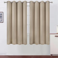 LEMOMO Khaki Blackout Curtains 52 x 63 Inch Length/Set of 2 Curtain Panels/Thermal Insulated Room Darkening Curtains for Bedroom and Living Room