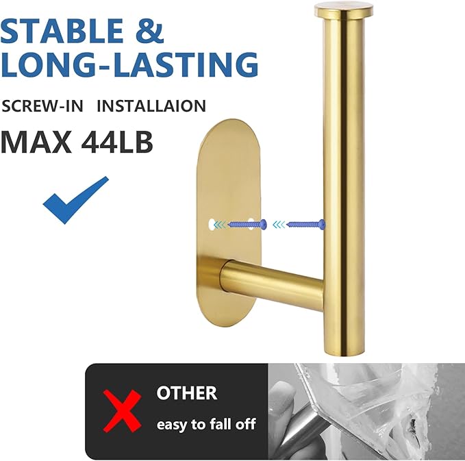 4pcs Curtain Holdbacks, Screw-in Curtain Tiebacks Curtain Tie Backs Curtain Holders for Wall Mounted Curtain Pull Backs for Drapes, Curtain Side Holders Hooks, 304 Stainless Steels, Gold