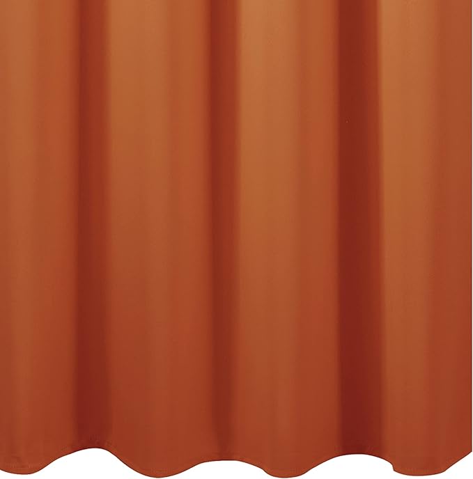 LEMOMO Orange Blackout Curtains 52 x 63 Inch Length/Set of 2 Curtain Panels/Thermal Insulated Room Darkening Blackout Curtains for Bedroom