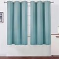 LEMOMO Stone Blue Thermal Blackout Curtains/38 x 63 Inch/Set of 2 Panels Room Darkening Curtains for Bedroom