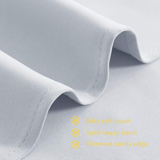 NICETOWN Room Darkening Draperies Curtains Panels, Window Treatment Thermal Insulated Grommet Room Darkening Curtains/Drapes for Bedroom (2 Panels, 42 by 45, Platinum-Greyish White)