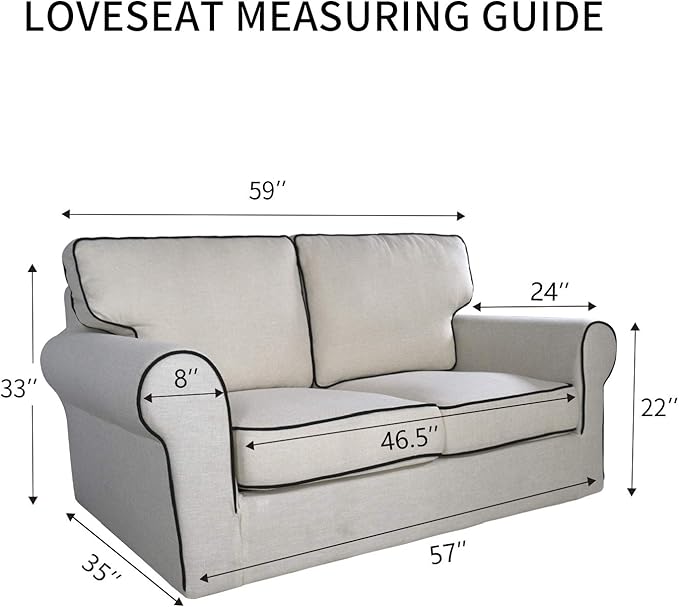 PureFit Super Stretch Sofa Slipcover – Spandex Non Slip Soft Couch Sofa Cover, Washable Furniture Protector with Non Skid Foam and Elastic Bottom for Kids, Pets （Loveseat, Navy）
