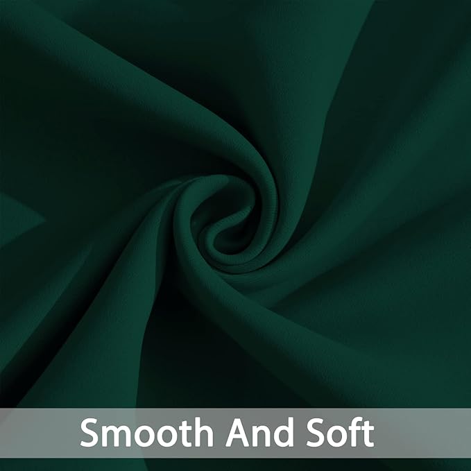 Yakamok Dark Green Blackout Curtains for Bedroom, Room Darkening Thermal Insulated Grommet Window Curtains, Light Blocking Blackout Drapes for Living Room, 38Wx84L inch,2 Panels
