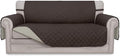 Easy-Going Sofa Slipcover Reversible Loveseat Sofa Cover Couch Cover for 2 Cushion Couch Furniture Protector with Elastic Straps for Pets Kids Dog Cat (Oversized Loveseat, Chocolate/Beige)