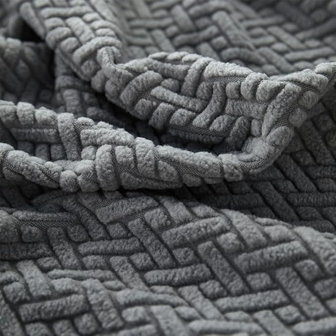 Sofa Covers Couch Covers for Sofa Pet Friendly Couch Cushion Covers Universal Sofa Covers Washable Stretch Slipcovers for Sectional Sofa (Texture Gray,Chaise Cover)