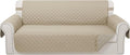 Reversible Oversized Sofa Covers Couch Cover Furniture Protector for Dogs Elastic Straps Water Resistant(XLSofa,Sand/Beige)