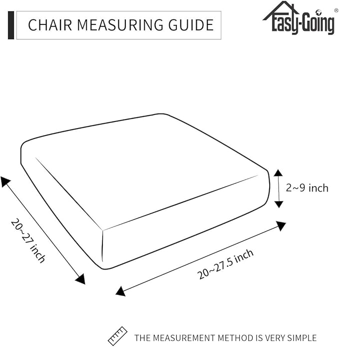 Easy-Going Stretch Cushion Cover Sofa Cushion Furniture Protector Sofa Seat Sofa slipcover Sofa Cover Soft Flexibility with Elastic Bottom(Chair Cushion,Dark Gray)