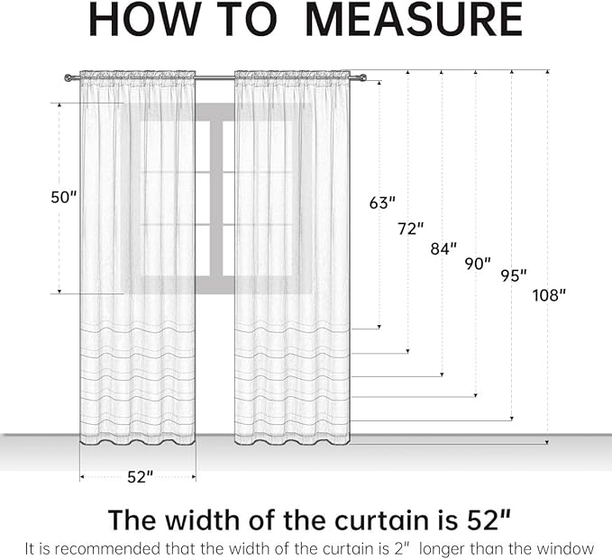 SpaceDresser Basic Rod Pocket Sheer Voile Window Curtain Panels Burgundy 1 Pair 2 Panels 52 Width 96 Inch Long for Kitchen Bedroom Children Living Room Yard(Burgundy,52 W x 96 L)