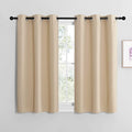 NICETOWN Room Darkening Curtain Panels for Cafe, Thermal Insulated Grommet Room Darkening Draperies/Drapes for Window (Biscotti Beige, 2 Panels, W42 x L40 -inch)
