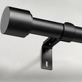 GEEBOBO Black Curtain Rods for Windows 28 to 48 Inch, 1 Inch Adjustable Heavy Duty Easy Install Curtain Rods Set for Outdoor, Patio, Farmhouse, Bedroom, Living Room (Black, 30"-60")