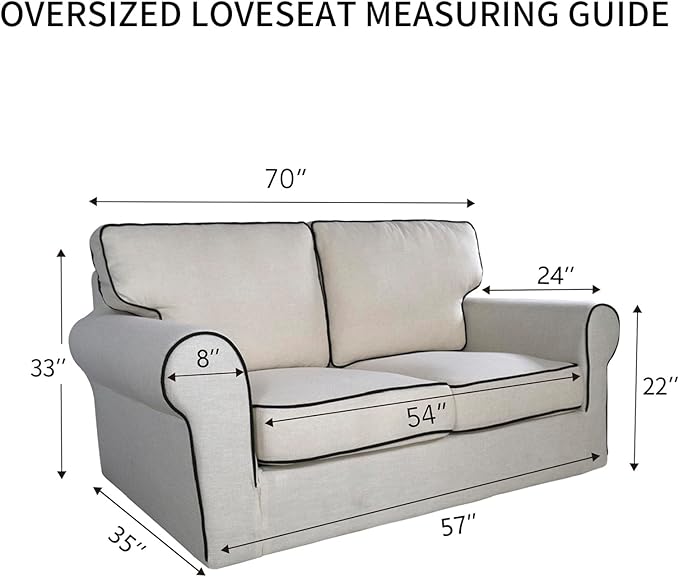 PureFit Super Stretch Sofa Slipcover – Spandex Non Slip Soft Couch Sofa Cover, Washable Furniture Protector with Non Skid Foam and Elastic Bottom for Kids, Pets (Oversized Loveseat, Dark Gray)