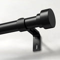 Extra Long Curtain Rods for Windows 32 to 170 Inch, 1 Inch Black Heavy Duty Curtain Rods for Patio, Farmhouse, Bedroom, Living Room, Adjustable Metal Drapery Rod (A1,Black,32"-170")