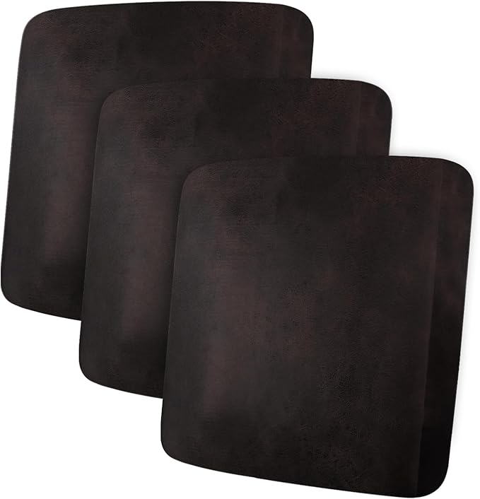 Leather Look Couch Cushion Covers Sofa Seat Slipcovers Sets Couches Furniture Protector for Sectional Armchair Loveseat Pets Kids Stretch Spandex Fabric (3 Cushion XL Sofa, Chocolate)