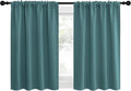 NICETOWN Blackout Curtains for RV Windows, Sea Teal, 29" by 20", 2 Panels, Room Darkening Window Curtain Panels, Easy-Care Solid Thermal Insulated Draperies/Drapes for Daughter Room