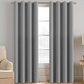 H.VERSAILTEX Blackout Curtain for Living Room Thermal Insulated Window Treatment Curtain Extra Long 108 inch Length Energy Saving Solid Grommet Top Blackout Drape, One Panel, Dove Gray, 52"W x 108"L